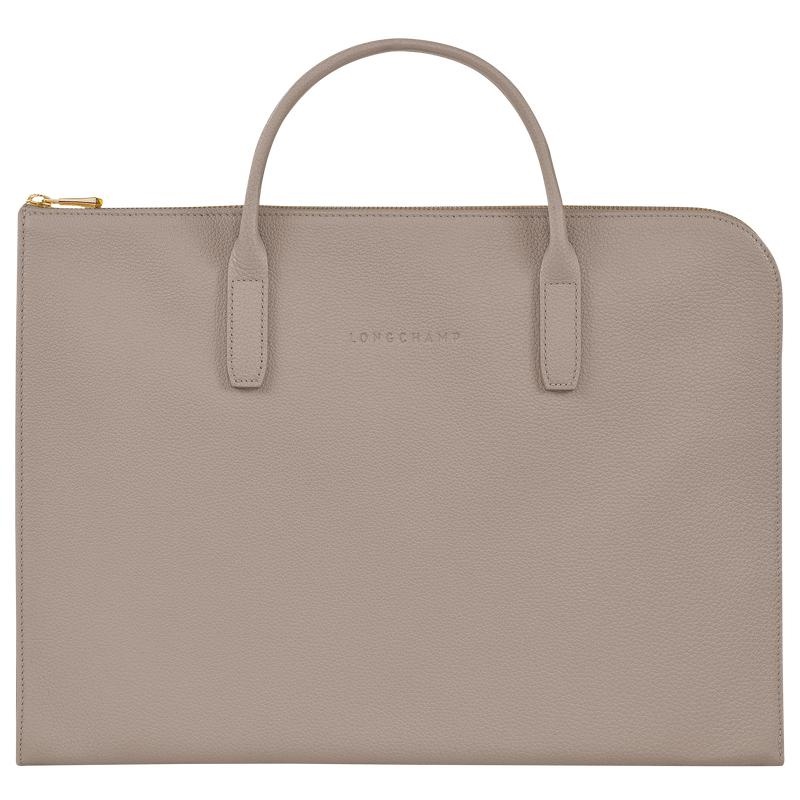 Maletín Longchamp Le Foulonné S Mujer Gris | 4327-JSXOA