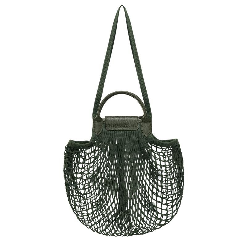 Mesh Bag Longchamp Le Pliage Filet L Mujer Kaki | 8524-LWXDG