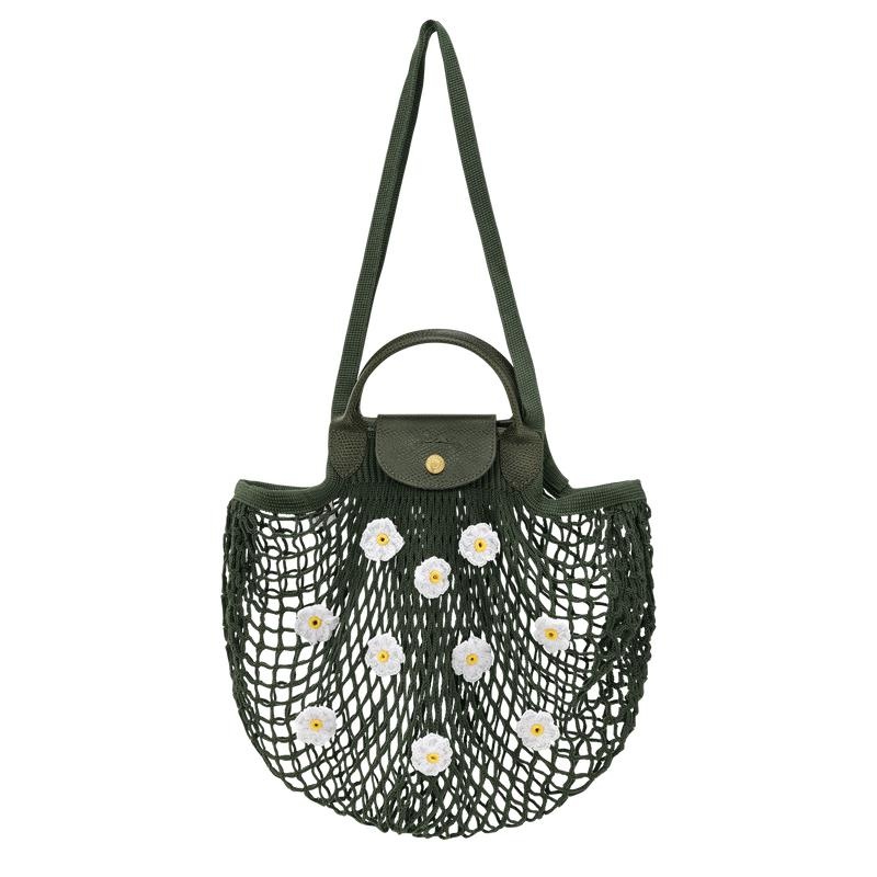 Mesh Bag Longchamp Le Pliage Filet L Mujer Kaki | 8524-LWXDG