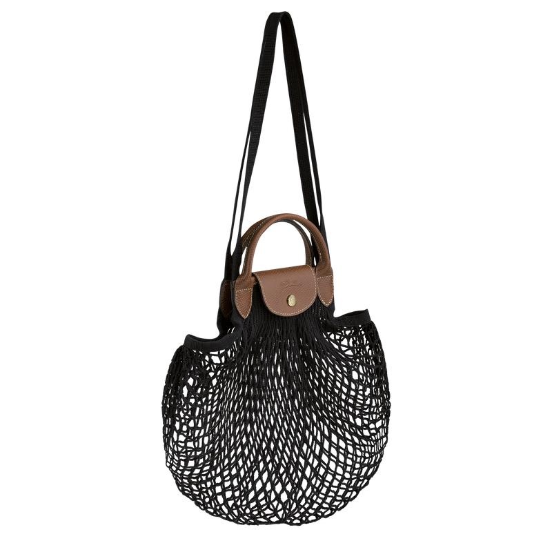 Mesh Bag Longchamp Le Pliage Filet L Mujer Negras | 7208-RUYQH