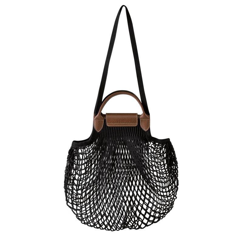 Mesh Bag Longchamp Le Pliage Filet L Mujer Negras | 7208-RUYQH