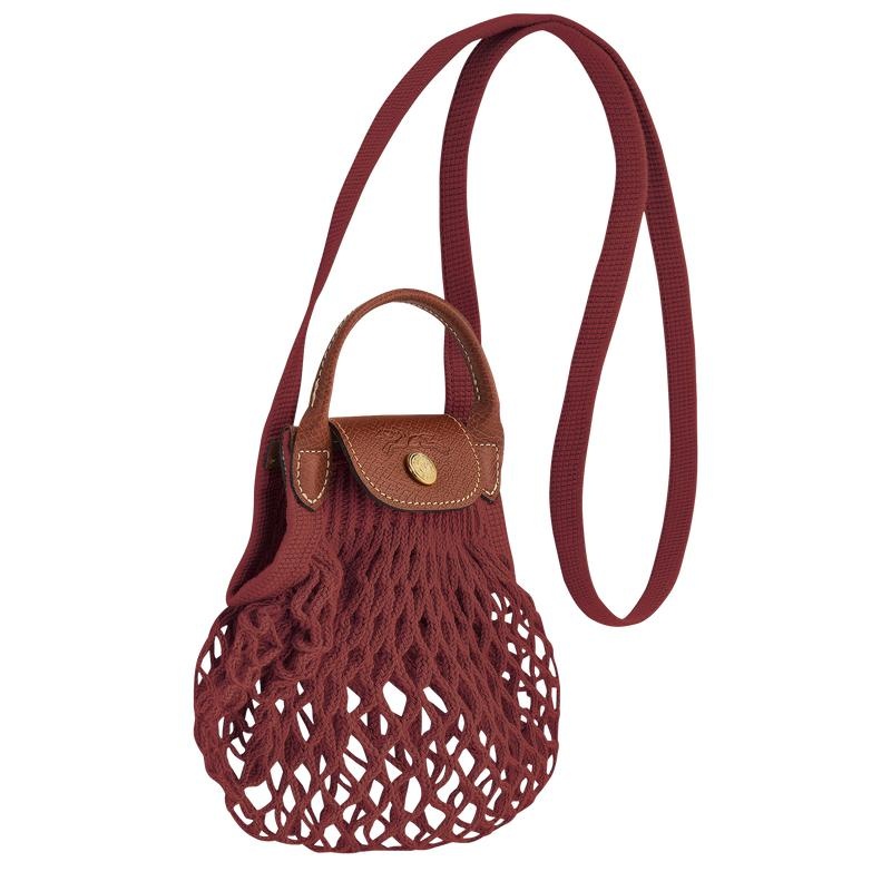 Mesh Bag Longchamp Le Pliage Filet XS Mujer Marrones | 8720-JHDBU