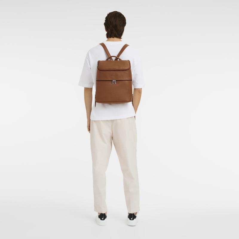 Mochilas Longchamp Le Foulonné Hombre Marrones | 6728-HWSOC