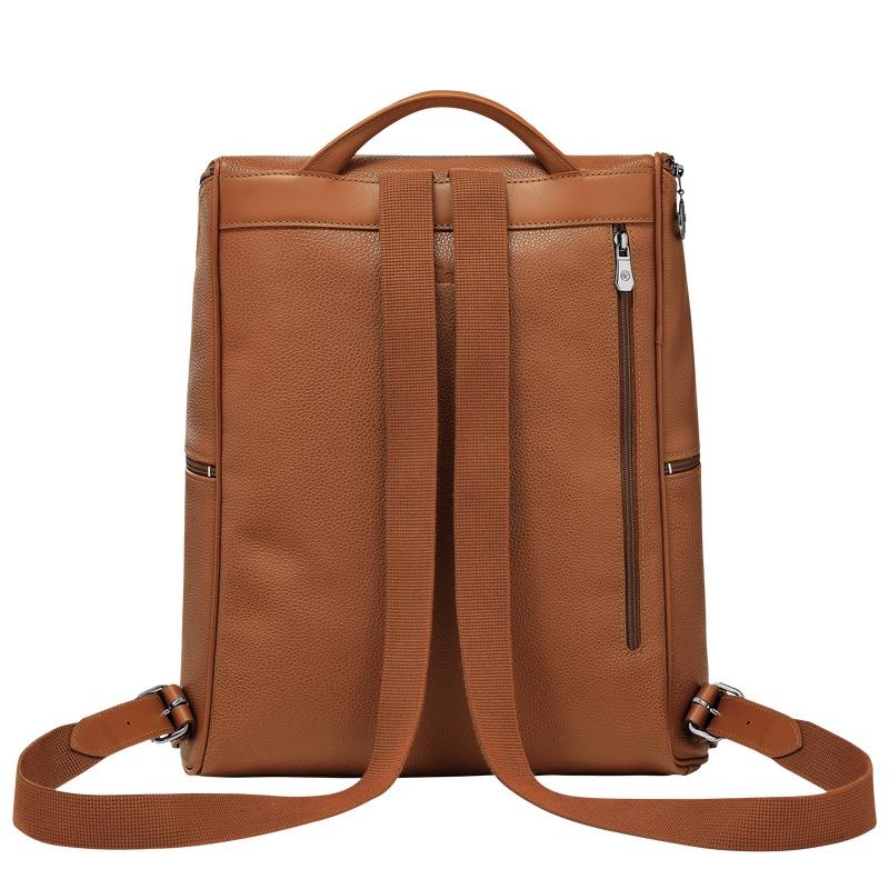 Mochilas Longchamp Le Foulonné Hombre Marrones | 6728-HWSOC