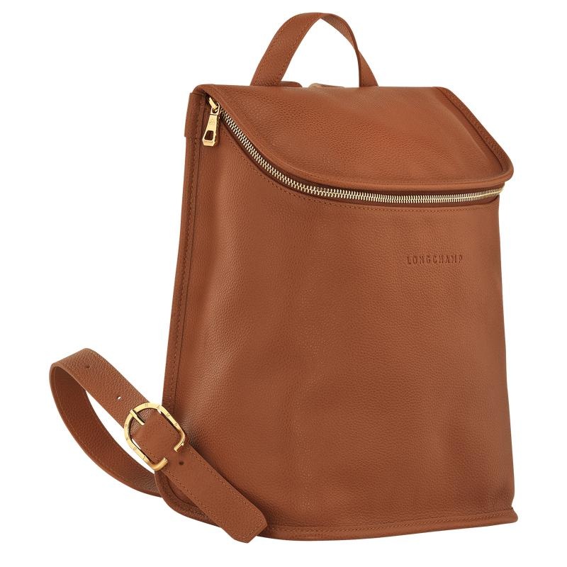 Mochilas Longchamp Le Foulonné Mujer Marrones | 0534-QGYDH