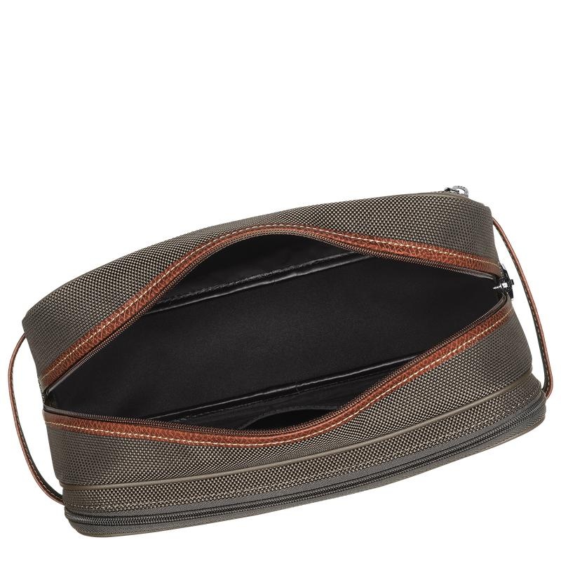 Neceser De Baño Longchamp Boxford Hombre Marrones | 0684-NVXLI