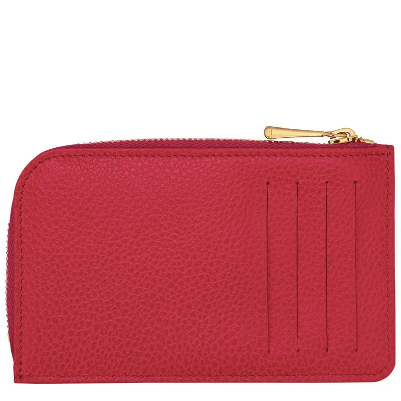 Tarjeteros Longchamp Le Foulonné Mujer Rojas | 4960-EJGND