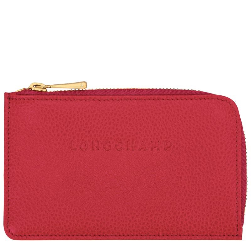 Tarjeteros Longchamp Le Foulonné Mujer Rojas | 4960-EJGND